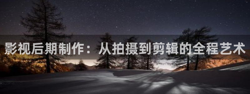 美国69视频：影视后期制作：从拍摄到剪辑的全程艺术