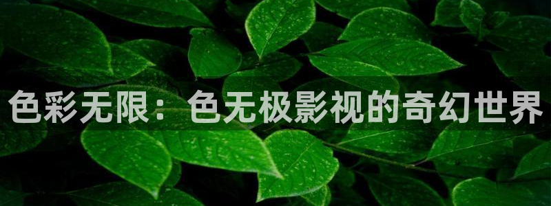 69视频一区：色彩无限：色无极影视的奇幻世界